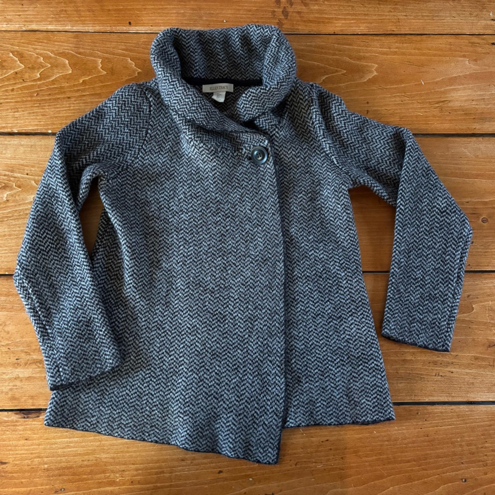 Ellen Tracy Wool Blend Single Button Sweater